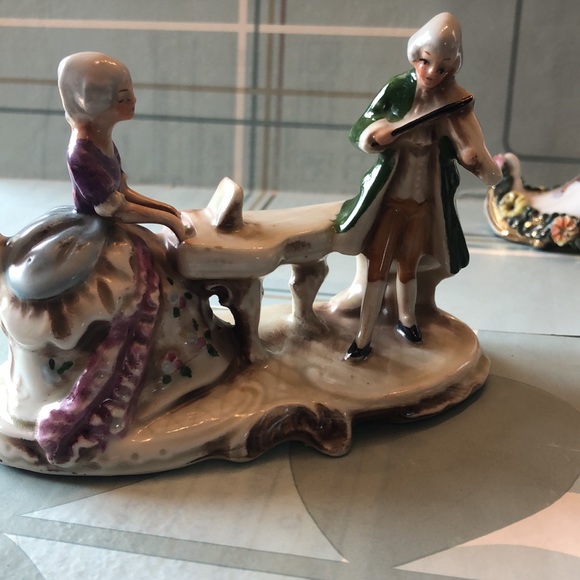 🦋Antique Victorian Porcelain Shoe & Gräfenthal Figure - Picture 6 of 9